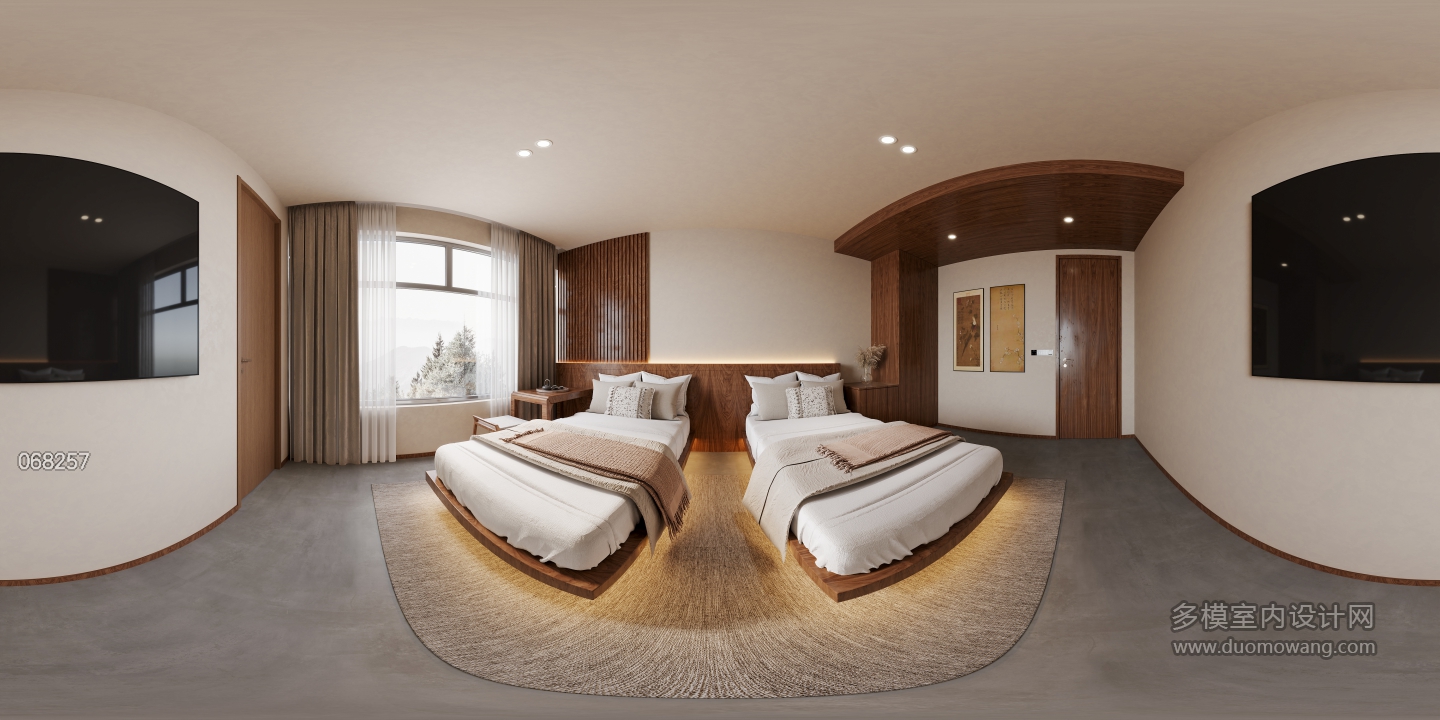 新中式二层客房4全景
