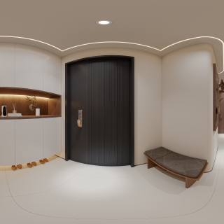中古进门鞋柜全景