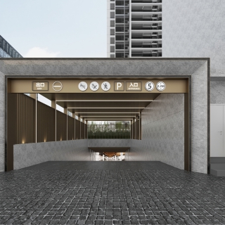 现代地下停车场入口