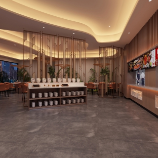 现代火锅店1F散座区1静态b (1)