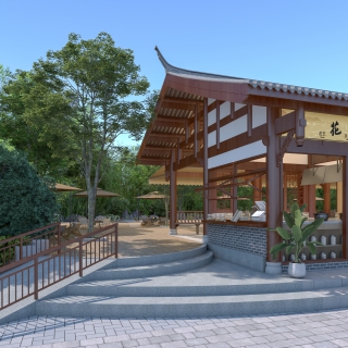 花店景观透视