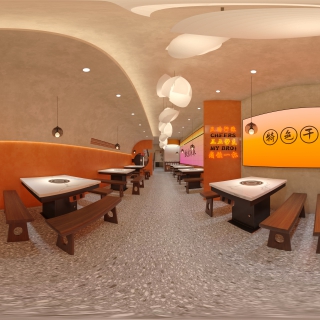 现代店铺全景