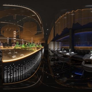 现代餐厅散区360