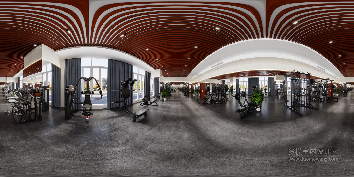 现代健身房1楼全景