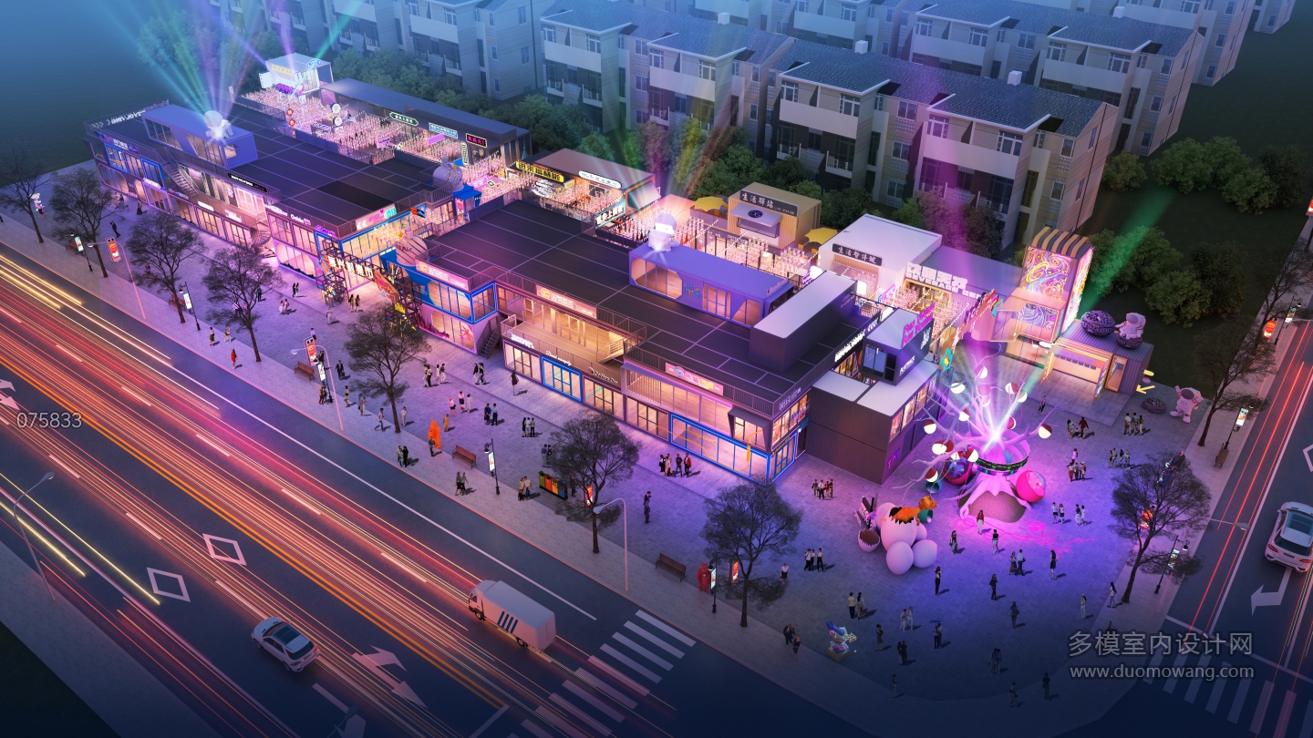 夜市鸟瞰