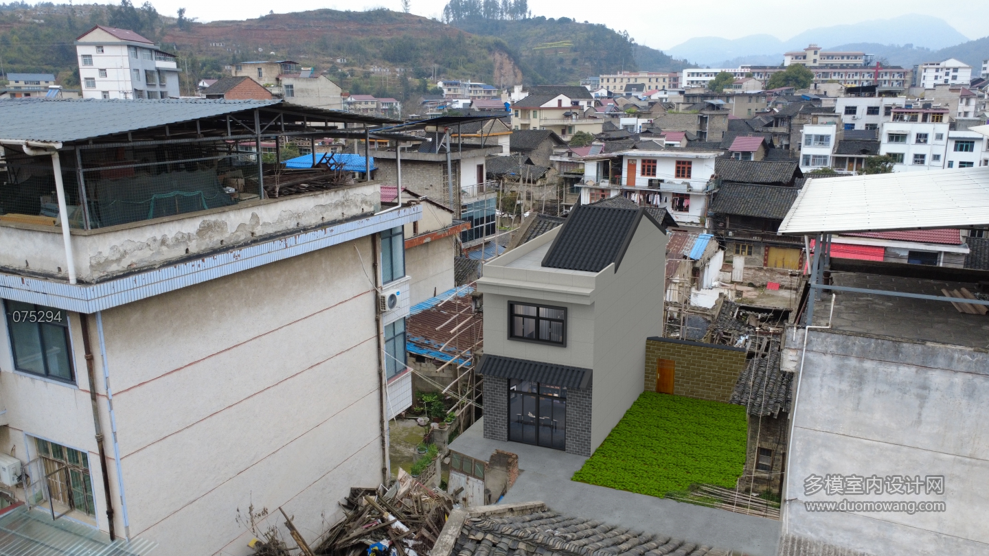 别墅鸟瞰合实景
