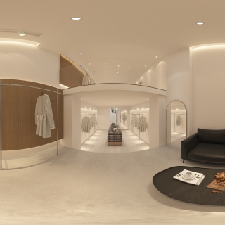 现代服装店静态一楼全景
