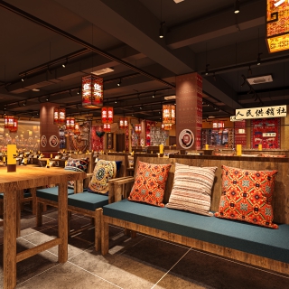 民族风酒吧餐区1