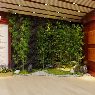 现代展厅特写