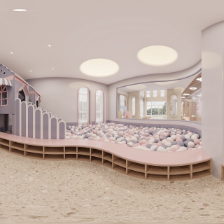 现代幼儿园微型室泡泡池全景