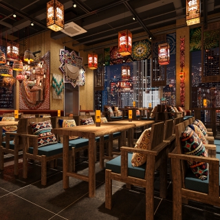 民族风酒吧餐区