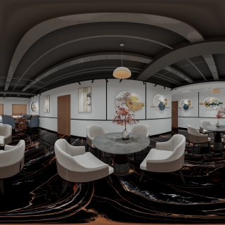 中式茶室大厅360