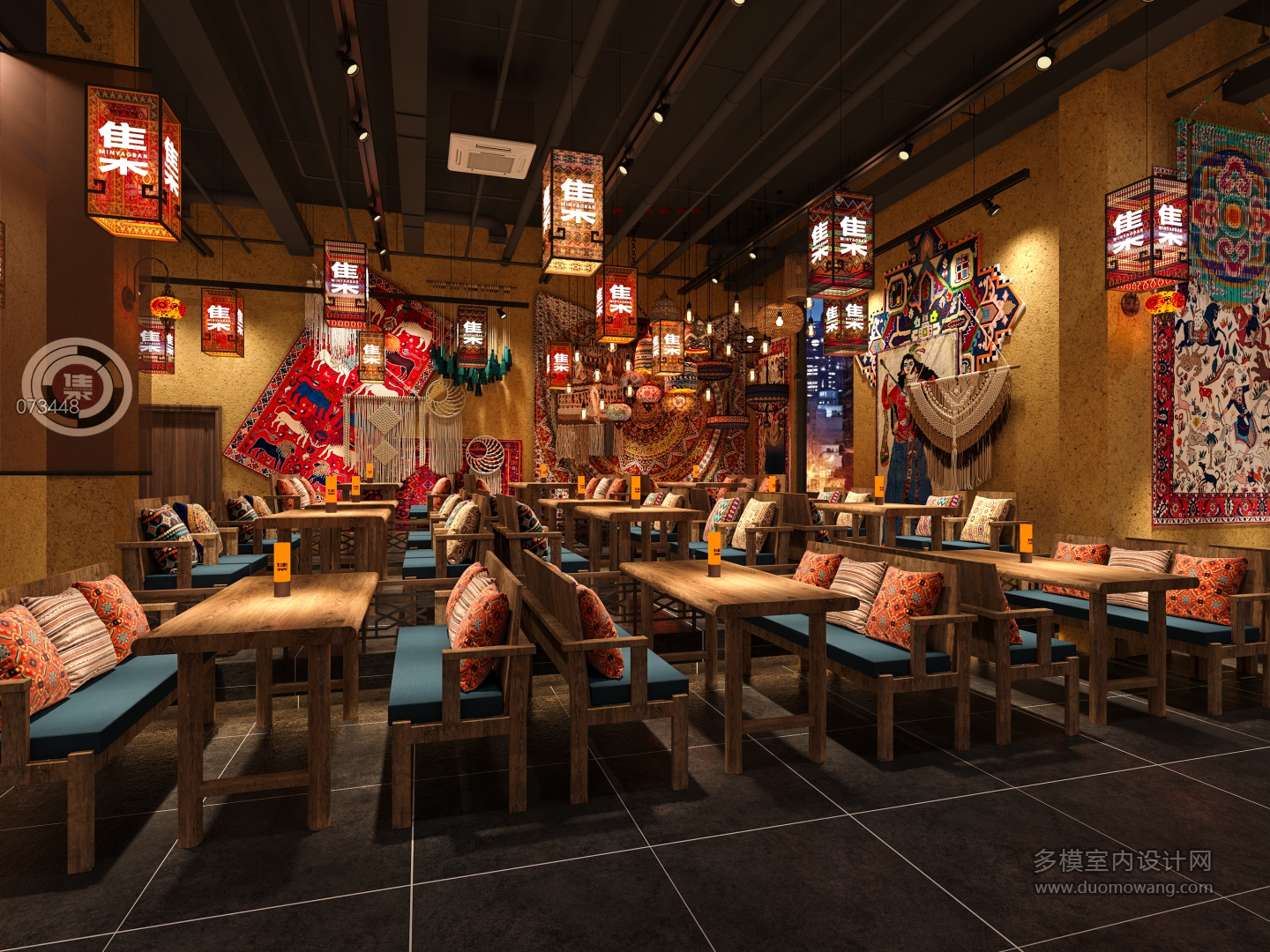 复古风酒吧餐区2