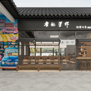 现代快餐门头