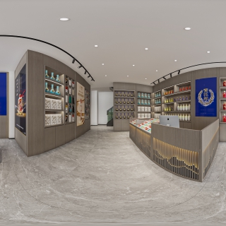 现代烟酒店一楼全景