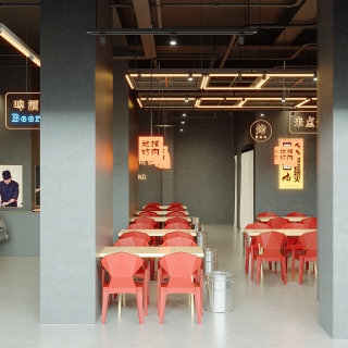 工业风烧烤店