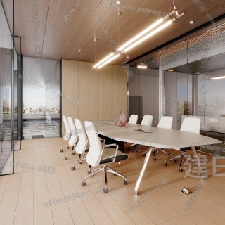 零壹城市 现代会议室3d模型下载116477727