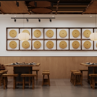 新中式火锅店大厅