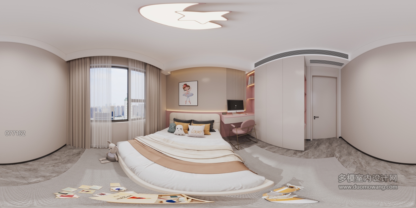 现代女儿房方案一全景