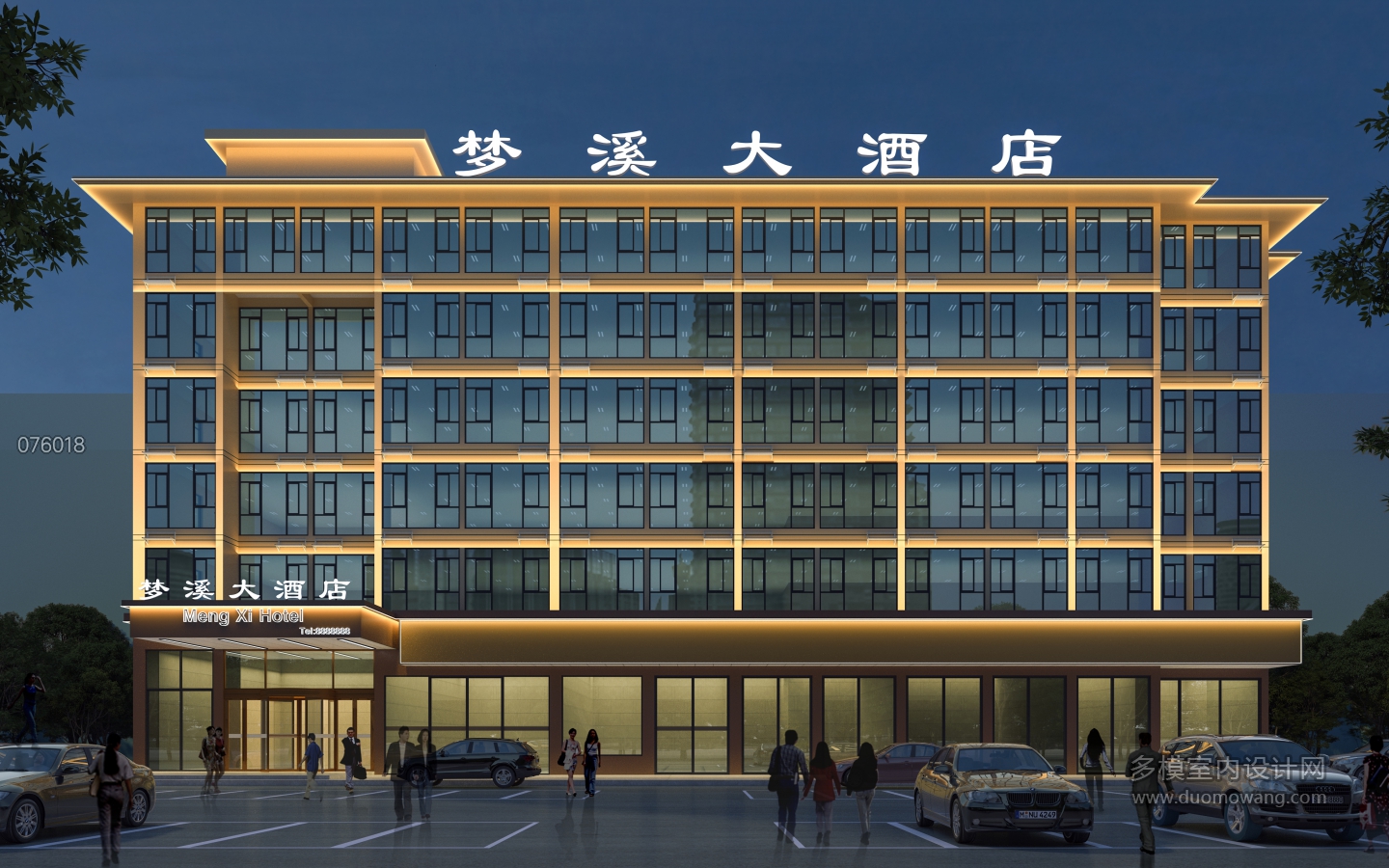 076018罗总酒店U00007463松桃孟溪艺龙安云酒店1张外观夜景亮化