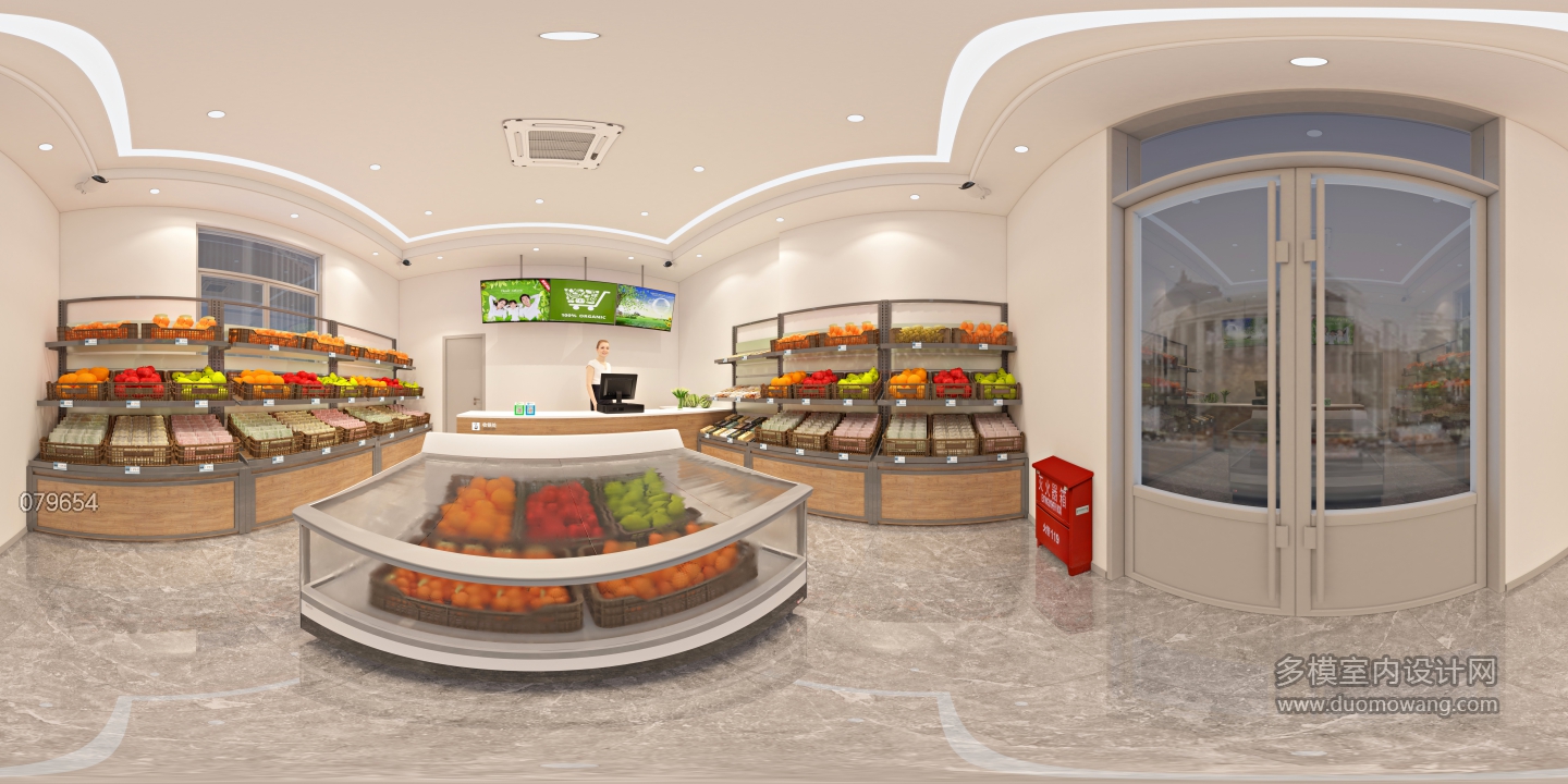 现代 水果店 方案二 全景