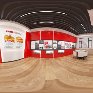 现代社区党建展厅全景 (1)