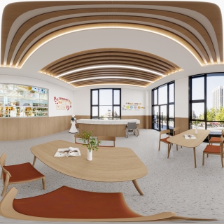 现代社区幸福食堂全景