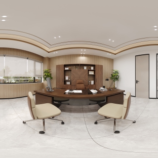 现代总经理办公室全景