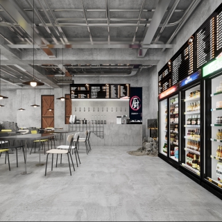 工业风烧烤店