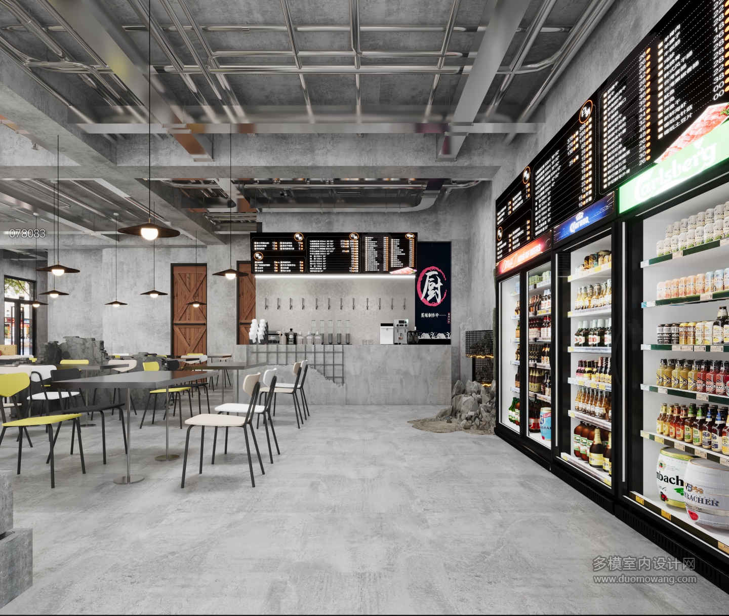 工业风烧烤店