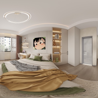 现代三层女孩房全景