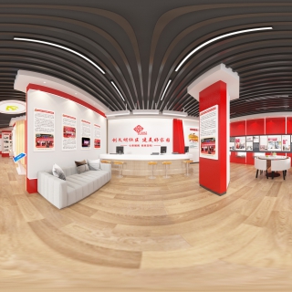 现代社区党建展厅全景 (3)