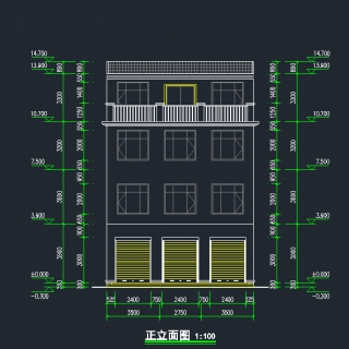 现代门头立面图