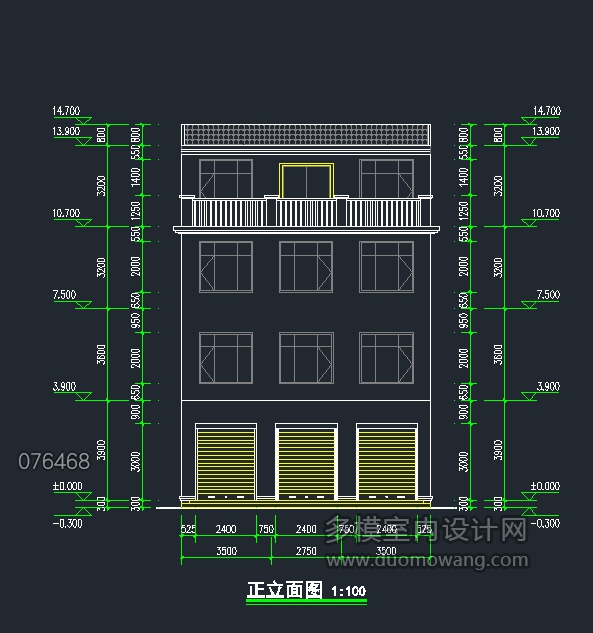 现代门头立面图