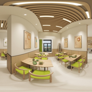 原木用餐区