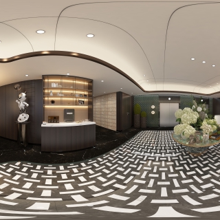 现代酒店大堂360