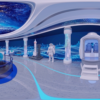 现代科技馆二楼展厅全景1