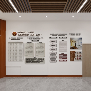 现代展厅依托村特写
