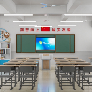 现代教室单张