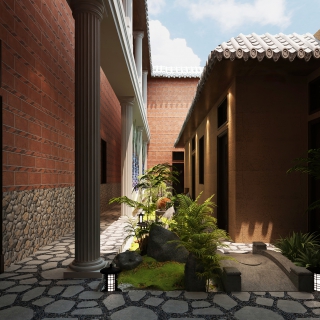 现代甘蔗展厅庭院静态a (1)