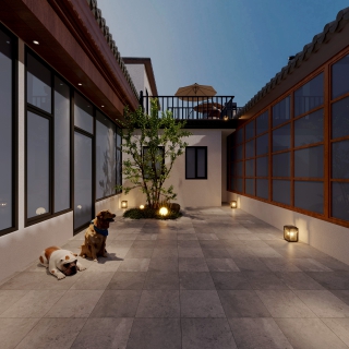 中式一层庭院