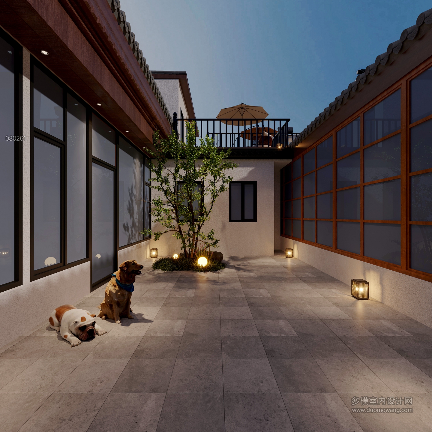 中式一层庭院