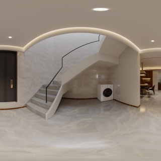 现代楼梯间全景