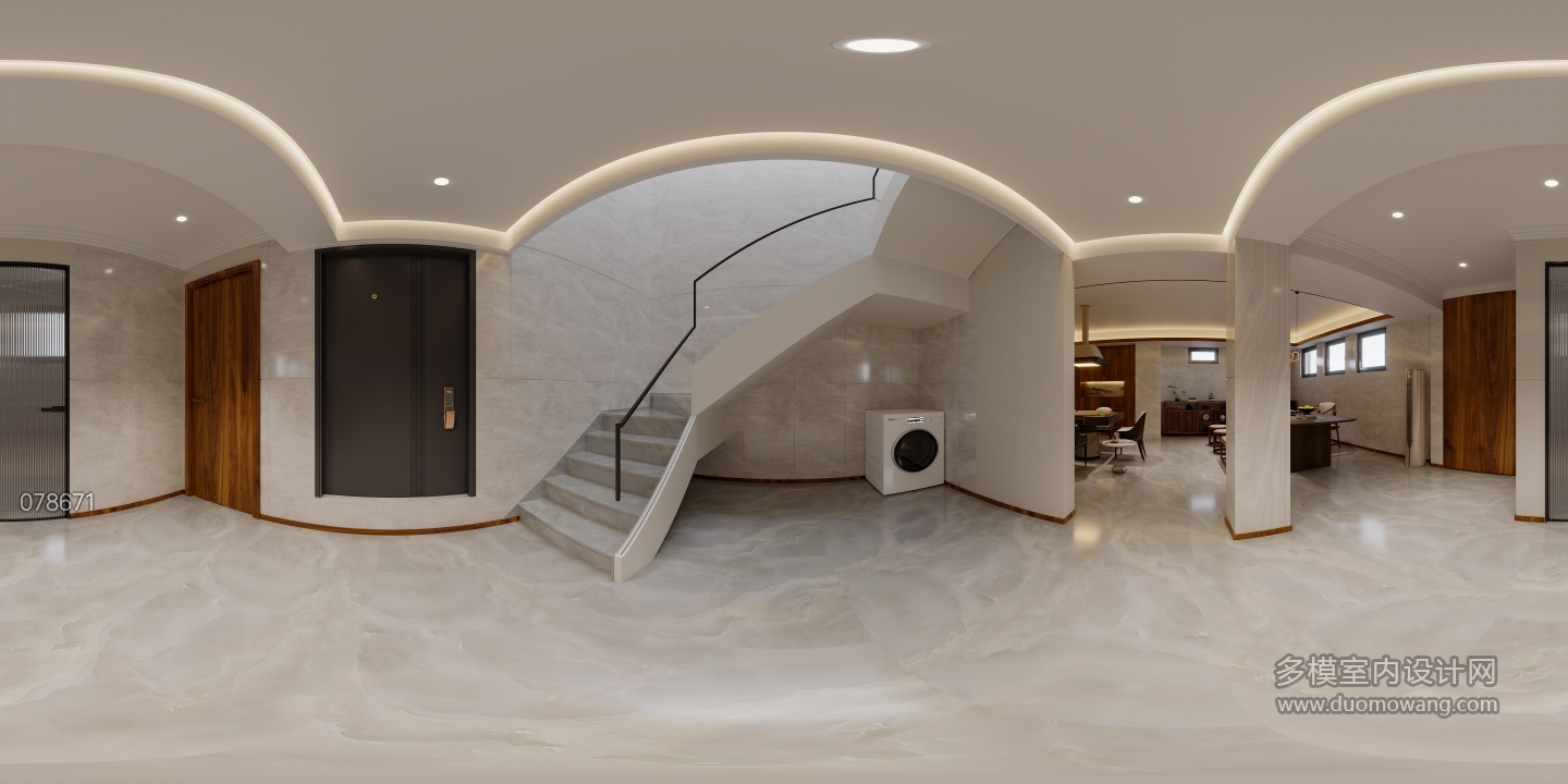 现代楼梯间全景