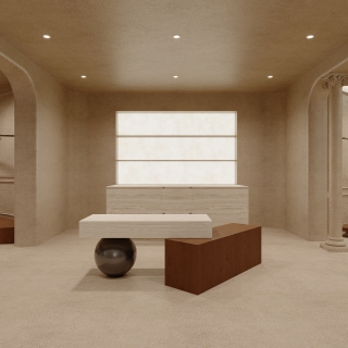 法式侘寂中间岛台展示区2