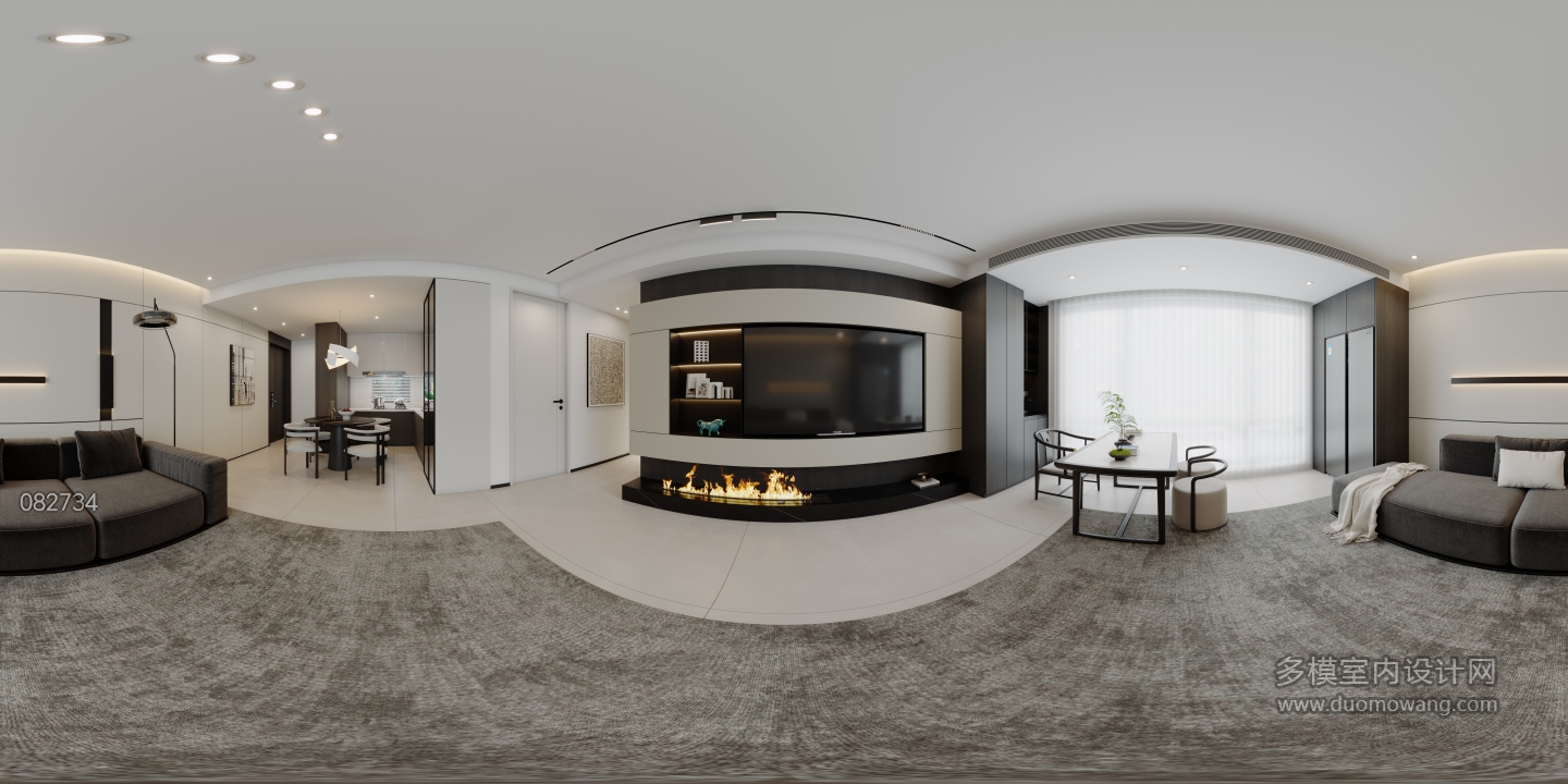 现代客餐厅全景