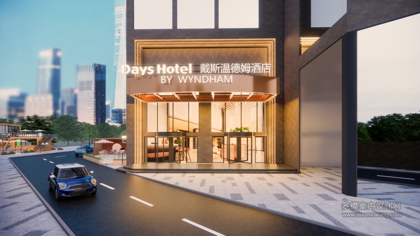 现代酒店门头