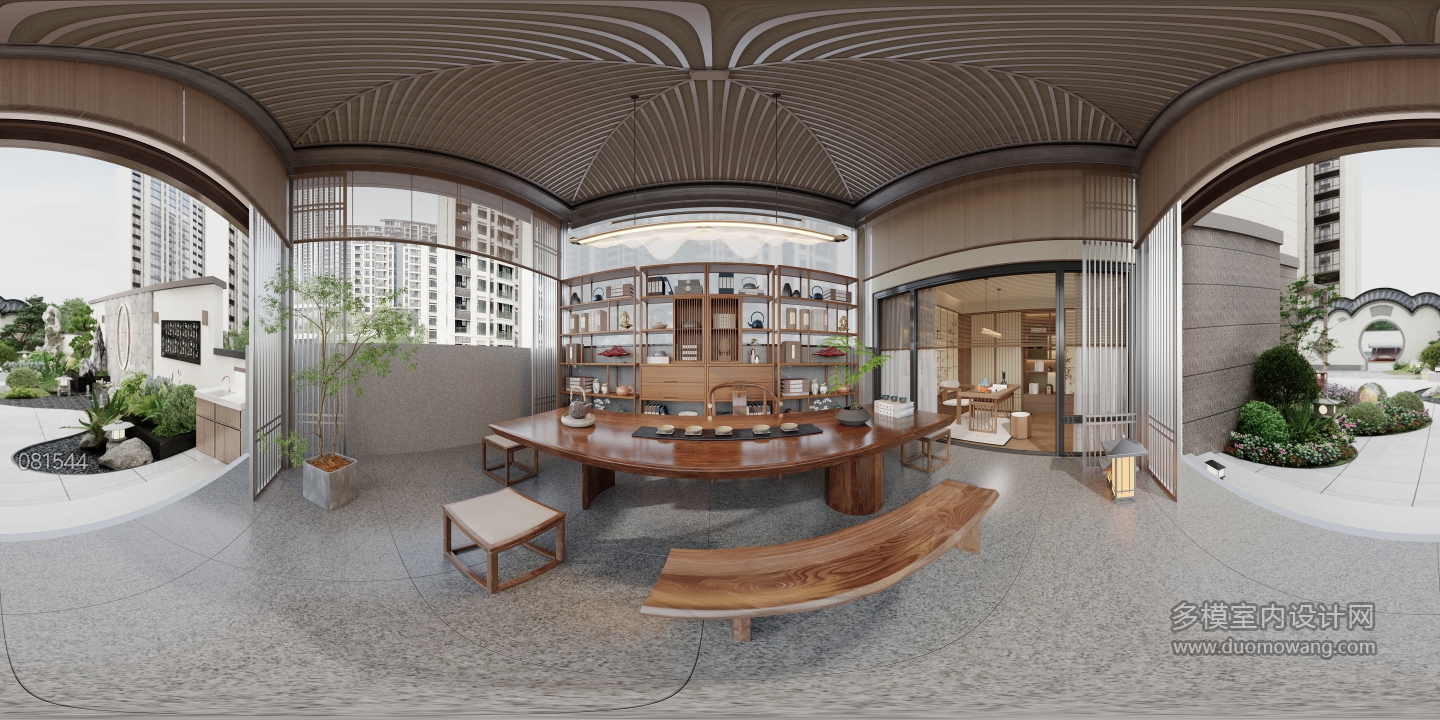 中古风 茶室 全景