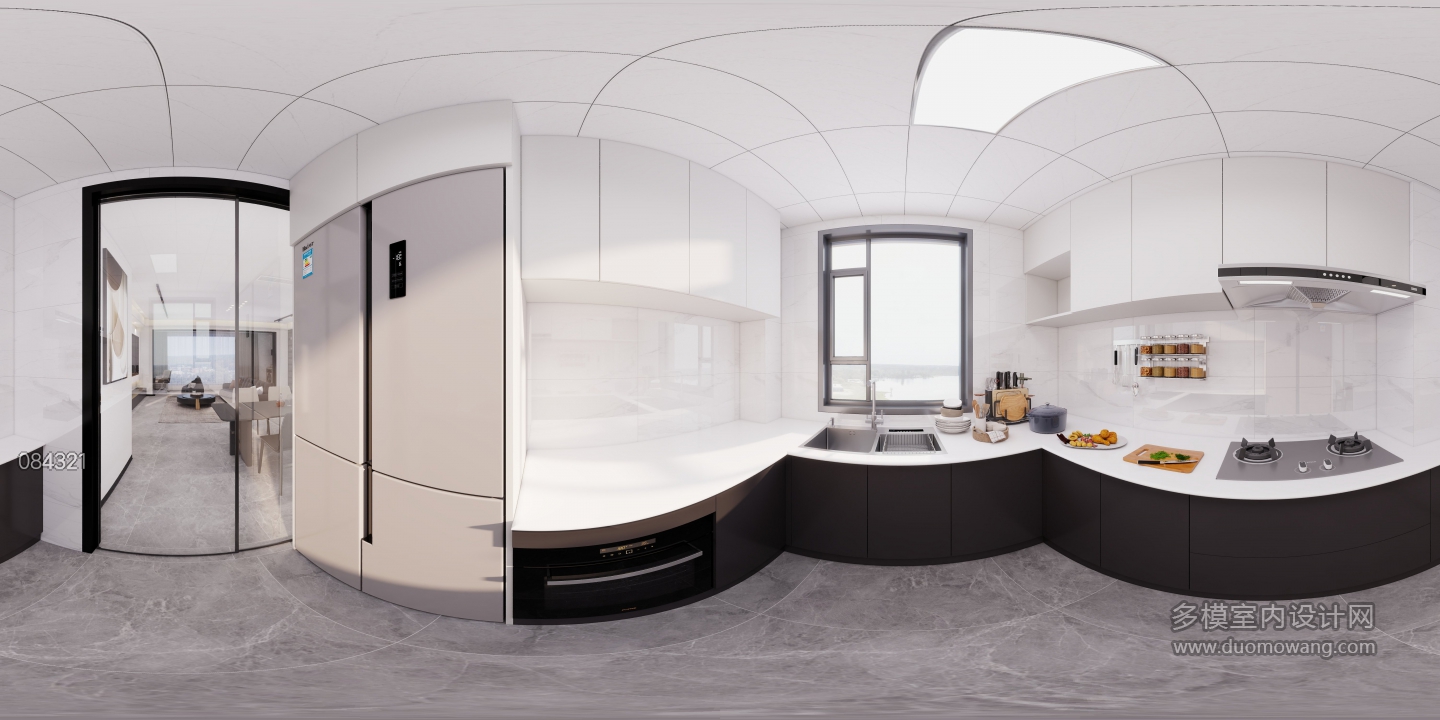 黑白灰厨房