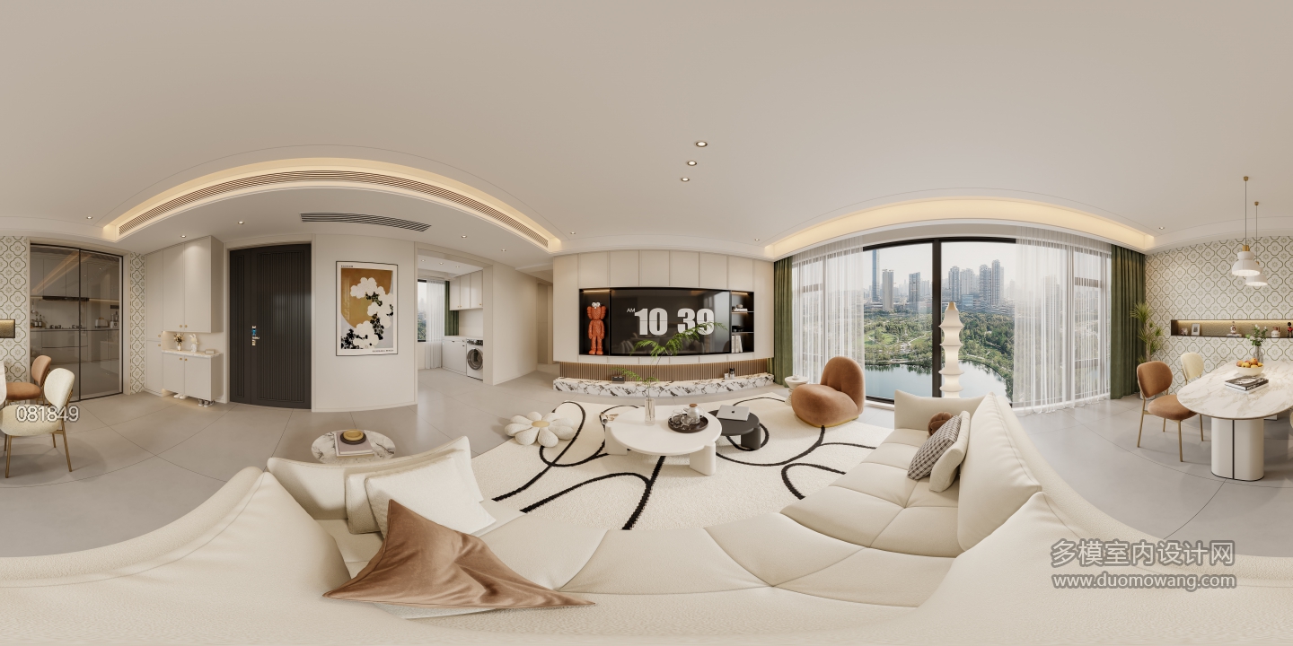 奶油风客餐厅全景